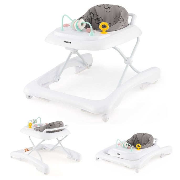 Folding Baby Walker Push Along and Walker Combofor 6-14 Months Boys Girls