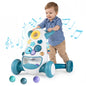 2 in 1 Montessori Baby Walker, Sit to Stand Learning Walkers with Adjustable Rear Wheel