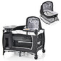 5 in 1 Travel Cot, Portable Baby Crib Bassinet with Rocking Bassinet & Diaper Changing Table