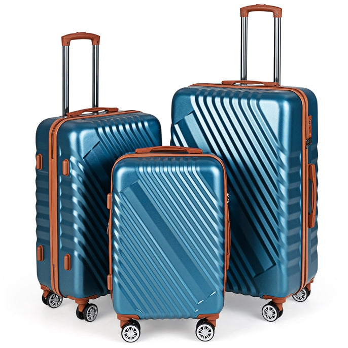 Large/Medium/Small Carry on Suitcase Sets with Premium Wheels and TSA Approved Lock