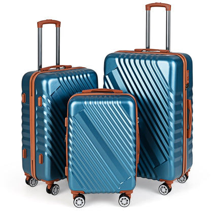 Large/Medium/Small Carry on Suitcase Sets with Premium Wheels and TSA Approved Lock