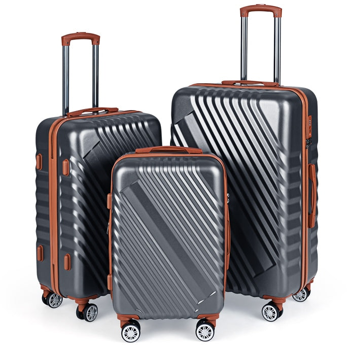 Large/Medium/Small Carry on Suitcase Sets with Premium Wheels and TSA Approved Lock