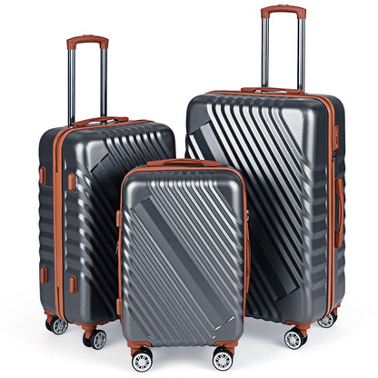 Large/Medium/Small Carry on Suitcase Sets with Premium Wheels and TSA Approved Lock