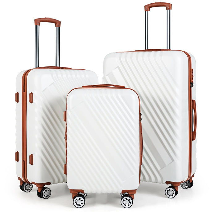 Large/Medium/Small Carry on Suitcase Sets with Premium Wheels and TSA Approved Lock