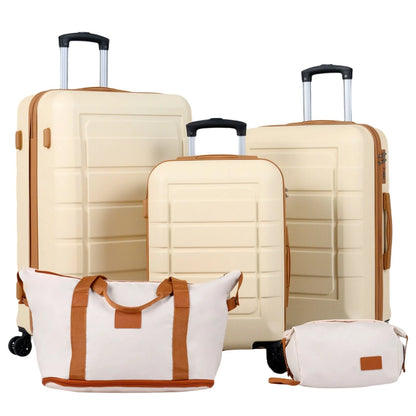 5-Piece Luggage Set with Universal Wheels and ABS Hard Shell for Travel