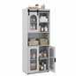 Bathroom Floor Cabinet with Shelves and Sliding Barn Door