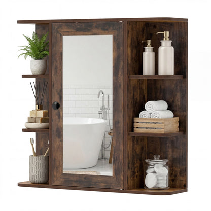 3 Tier Mirrored Wall Mounted Bathroom Cabinet