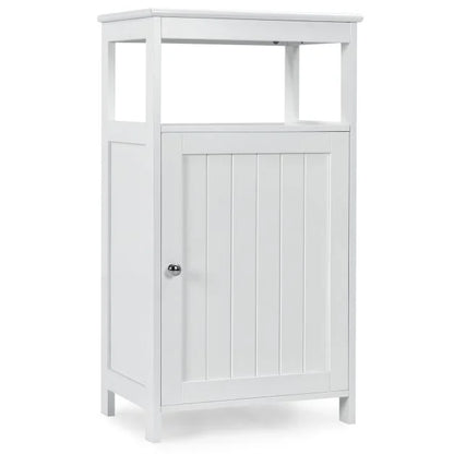Freestanding Bathroom Floor Cabinet with Single Door and Adjustable Shelf
