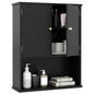 Bathroom Wall Cabinet with Open Shelf and Adjustable Shelf