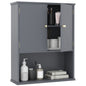 Bathroom Wall Cabinet with Open Shelf and Adjustable Shelf