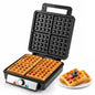 Belgian Waffle Maker 4-Slice 1200W with Browning Knob Nonstick Plates for Family