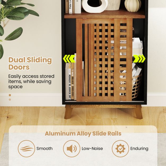 178 CM 5-Tier Bookshelf with Reversible Adjustable Shelf