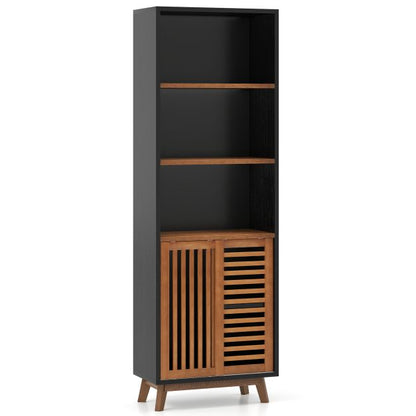 178 CM 5-Tier Bookshelf with Reversible Adjustable Shelf