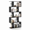 Geometric S-Shaped Bookcase with Anti-Toppling Device for Living Room Home Office