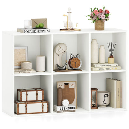 6-Cube Bookcase 3-Tier Storage Organizer with Anti-Tipping Kits for Living Room Study