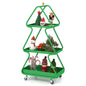 Christmas Tree Storage Cart 3-Tier Rolling Xmas Cart with Topper Star