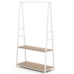 Clothes Rack with 2 Shelves for Laundry Room Bed Room