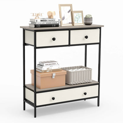 Console Table, Industrial Slim Accent Entryway Table Hall Desk