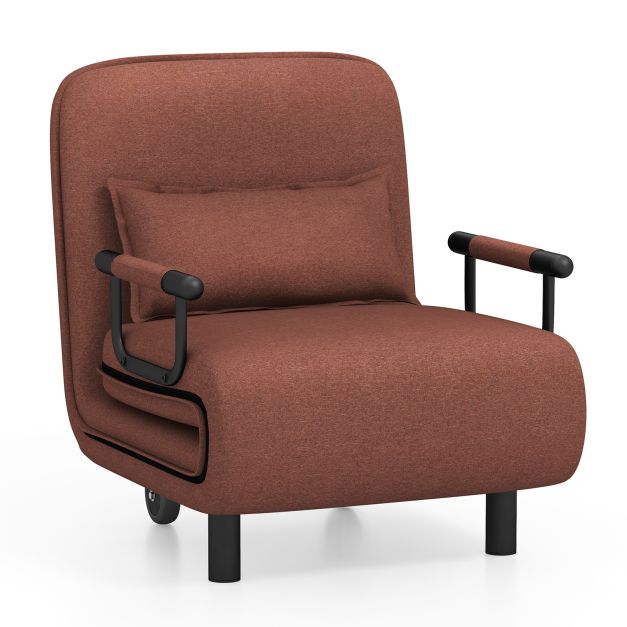 3-in-1 Convertible Sofa Bed with 5-Position Adjustable Backrest