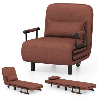 3-in-1 Convertible Sofa Bed with 5-Position Adjustable Backrest
