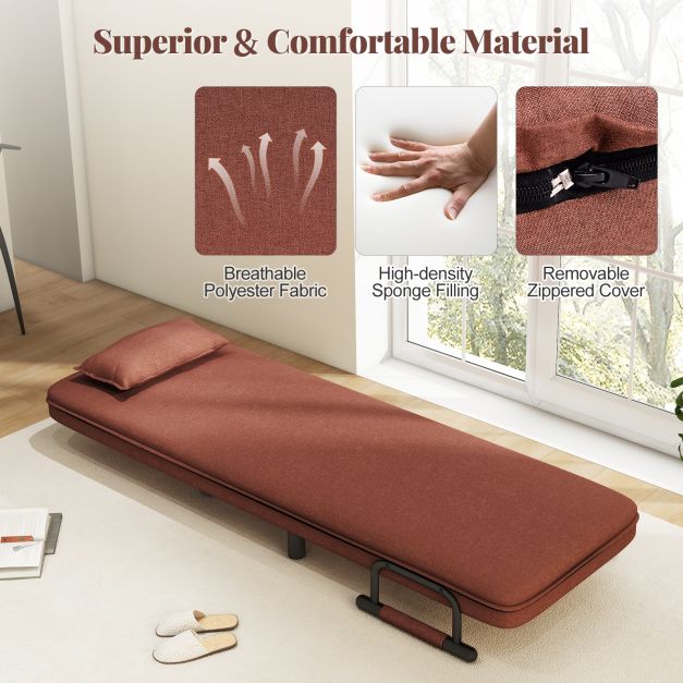 3-in-1 Convertible Sofa Bed with 5-Position Adjustable Backrest