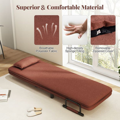 3-in-1 Convertible Sofa Bed with 5-Position Adjustable Backrest