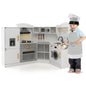 Wooden Corner Play Kitchen with Sounds and Lights