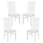 Dining Chairs Set of 2 with Hollowed Backrests and Rubber Wood Seats