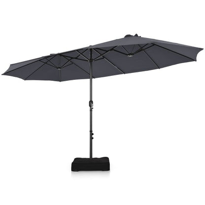 460 cm Double Sided Outdoor Umbrella with Crank Handle