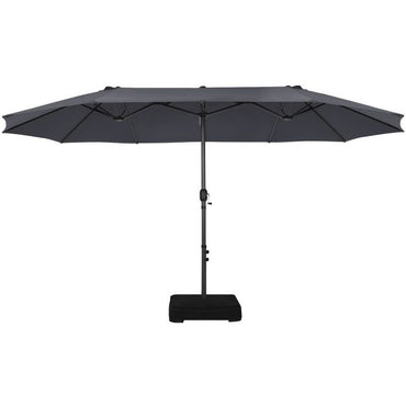 460 cm Double Sided Outdoor Umbrella with Crank Handle
