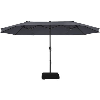 460 cm Double Sided Outdoor Umbrella with Crank Handle