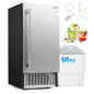 Commercial Ice Maker 50KG/24H with 11KG Storage and Self-cleaning for Home Bar