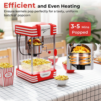Theater Style Popcorn Machine with Stainless Steel Kettle