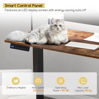 120 x 60cm Height Adjustable Standing Desk with 3 Memory Heights
