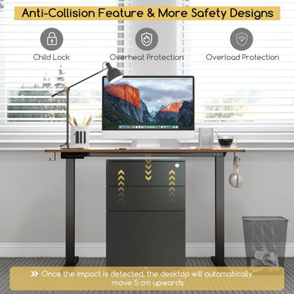 120 x 60cm Height Adjustable Standing Desk with 3 Memory Heights