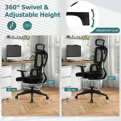 Ergonomic Mesh Office Chair with N Type Lumbar Support