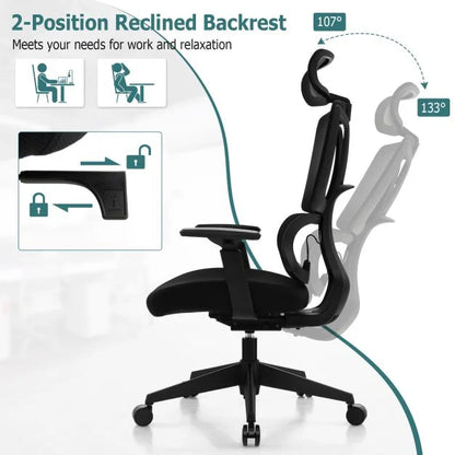 Ergonomic Mesh Office Chair with N Type Lumbar Support