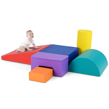 6 Pieces Colorful Kids Climb and Crawl Foam Play Set