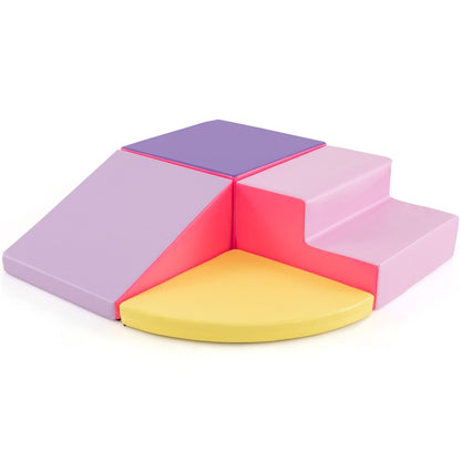 4-Piece Climb and Crawl Foam Block Play Set for Infant Baby