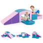 6 Pieces Foam Climbing Blocks Soft Play Climbing for Toddlers with Tunnel