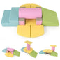 10 Pieces Foam Climbing Blocks Set with PU Leather Surface for 1-3 Years Old