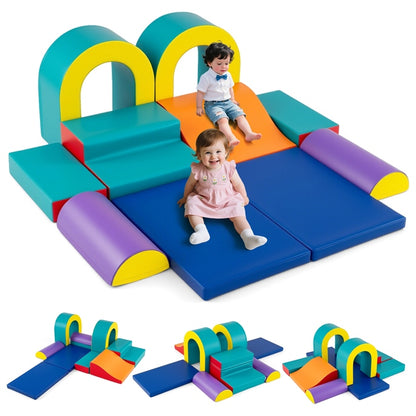 10-Piece Foam Climbing Blocks for Crawling Climbing and Sliding