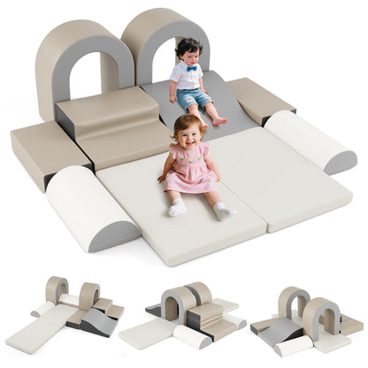 10-Piece Foam Climbing Blocks for Crawling Climbing and Sliding