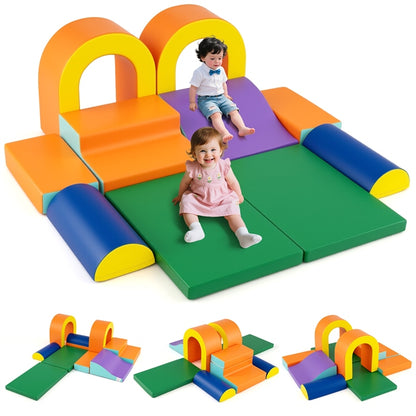 10-Piece Foam Climbing Blocks for Crawling Climbing and Sliding