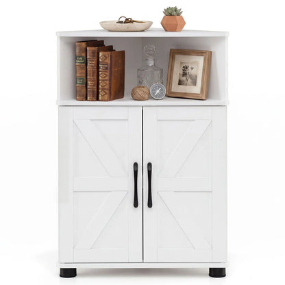Farmhouse Bathroom Corner Storage Cabinet
