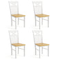 Farmhouse Dining Chair Set of 2 Wooden Kitchen Chair with Rubber Wood Frame