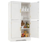 Bathroom Floor Cabinet, 110cm Freestanding Storage Cupboard