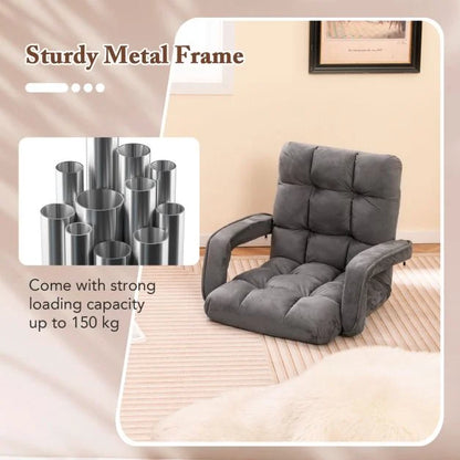 Floor Gaming Chair for Adults with Back Support and Adjustable 6-Position
