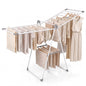 Foldable Clothes Drying Rack with 3-Level Adjustable Wings Space-Saving Collapsible Laundry Rack