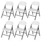 Foldable Plastic Chairs with Ergonomic Backrest and Metal Legs